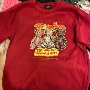 Red teddy bear sweatshirt!! It’s so cute and cozy!! Excellent condition
